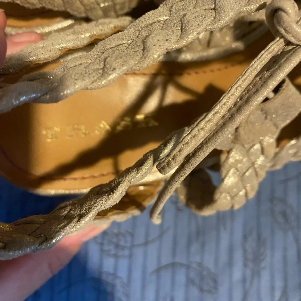 Trask Patrice braided wedge espadrilles size 10